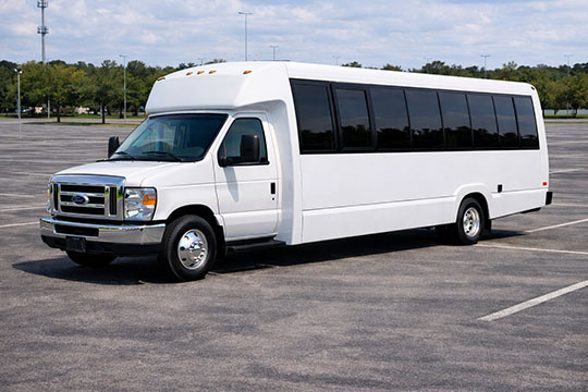 25-passenger minibus available for charter in Lawrence, KS